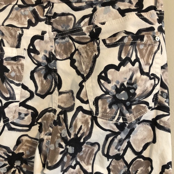 CAMBIO watercolour painted floral slim fit jeans - Picture 7 of 10